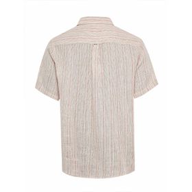 Camisa Manga Corta Lino Orgánico Para Hombre Brisa Rojo Rockford