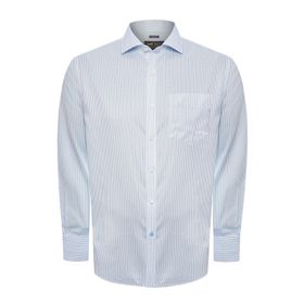 Camisa Manga Larga Algodón Para Hombre Wf Pb Celeste Rockford