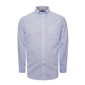 Camisa Manga Larga Algodón Para Hombre Wf Pb Azul Rockford