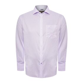 Camisa Manga Larga Algodón Para Hombre Wf Pc Morado Rockford