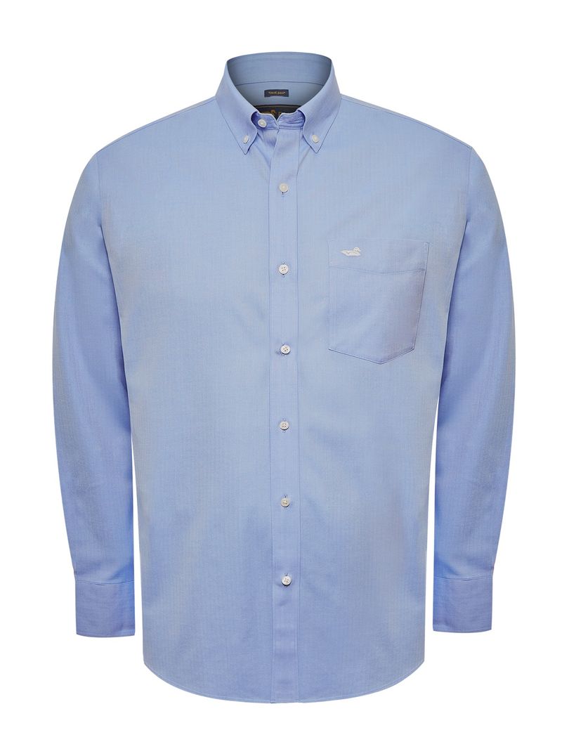 Camisa-Manga-Larga-Algodon-Para-Hombre-Wortravel-Celeste-Rockford