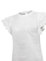 Blusa-Manga-Corta-Algodon-Organico-Para-Mujer-Filka-Blanco-Rockford