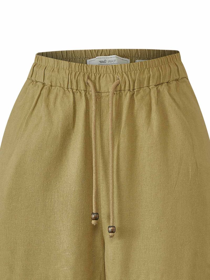 Pantalon-Lino-Organico-Para-Mujer-Fuji-Verde-Rockford