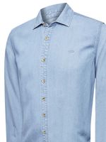 Camisa-Manga-Corta-Tencel-Para-Hombre-Tencel-Azul-Rockford