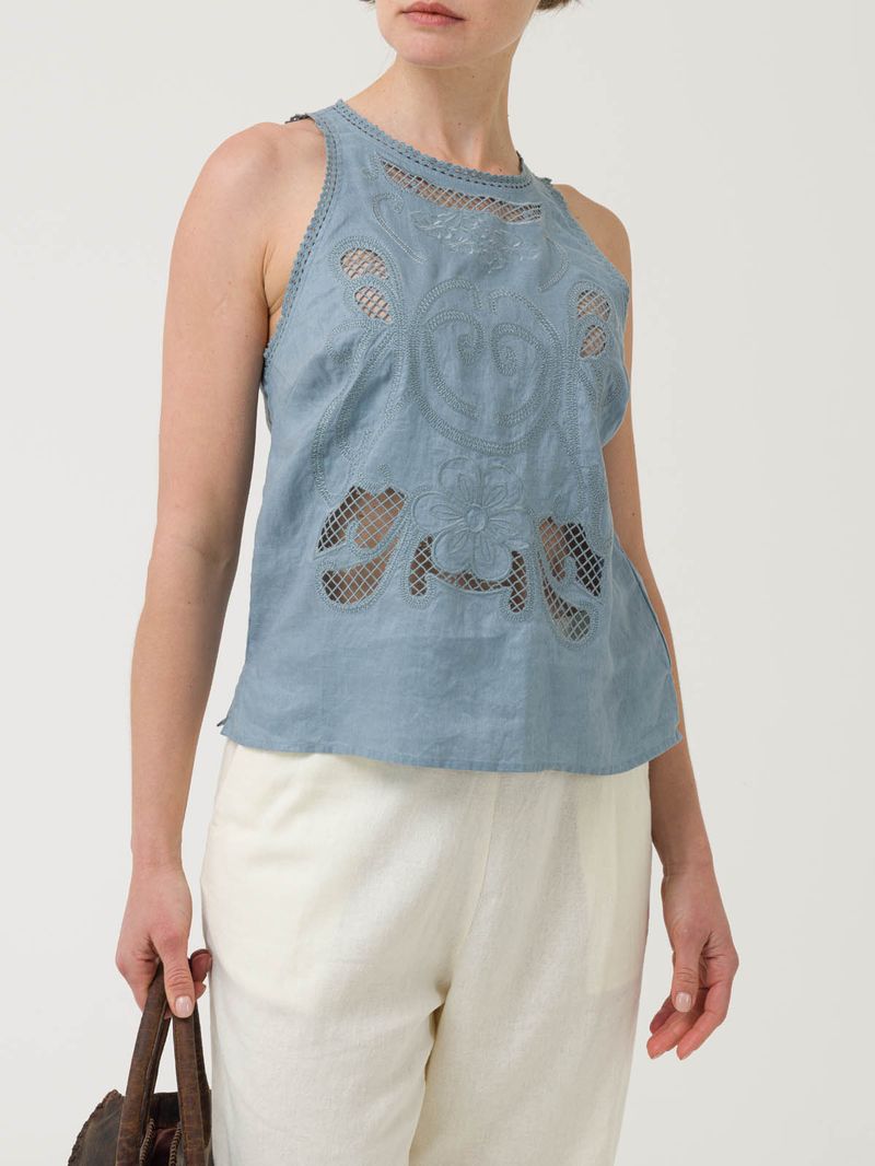 Blusa-Sin-Mangas-Lino-Organico-Para-Mujer-Cleep-Gris-Rockford