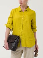 Blusa-Manga-Larga-Lino-Organico-Para-Mujer-Lirio-Amarillo-Rockford