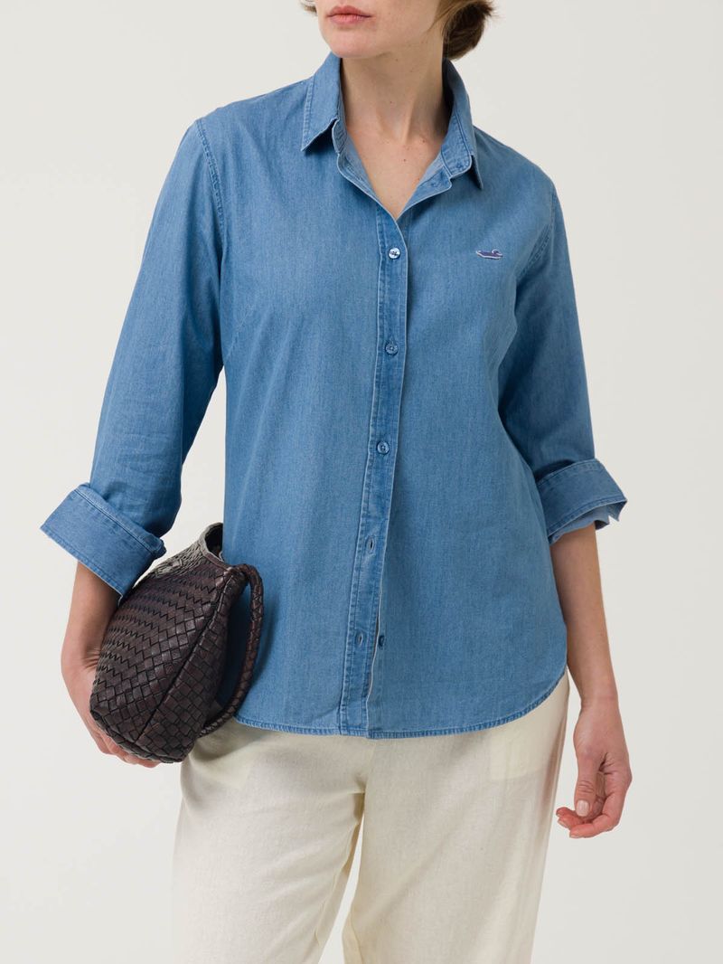 Blusa-Manga-Larga-Algodon-Organico-Para-Mujer-Makalu-Azul-Rockford