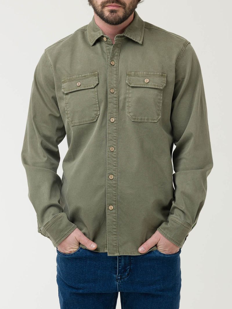 Camisa-Manga-Larga-Algodon-Reciclado-Poliester-Para-Hombre-denim-Verde-Rockford