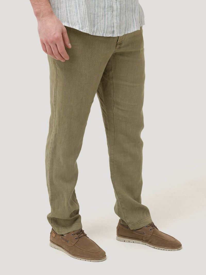 Pantalon-Lino-Organico-Para-Hombre-Lisbon-Verde-Rockford