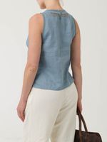 Blusa-Sin-Mangas-Lino-Organico-Para-Mujer-Cleep-Gris-Rockford