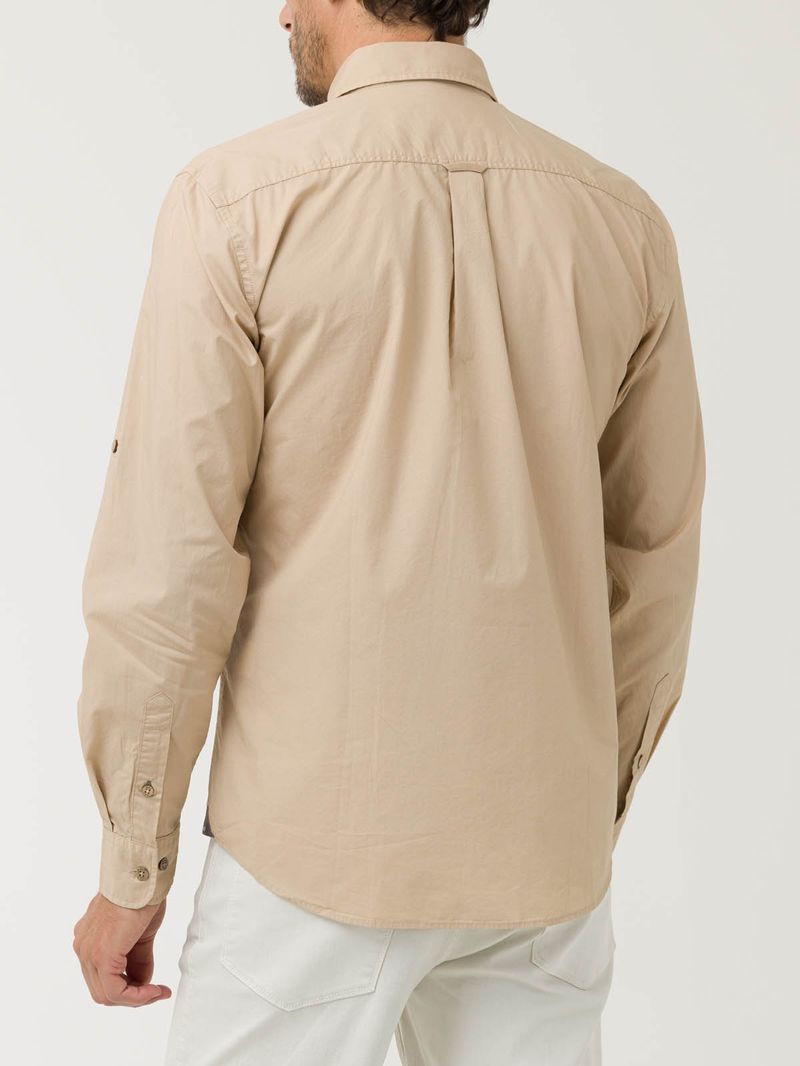 Camisa-Manga-Larga-Algodon-Organico-Para-Hombre-Galiton-Cafe-Rockford