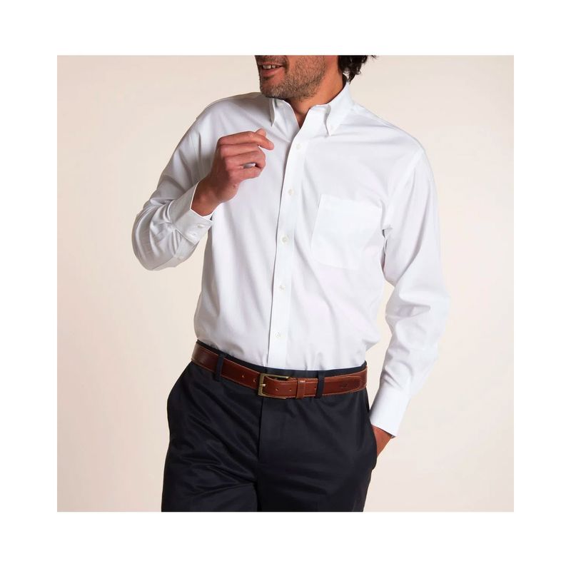 Camisa-Manga-Larga-Algodon-Para-Hombre-Wortravel-Blanco-Rockford