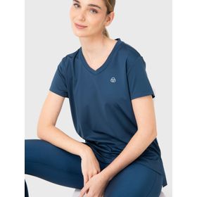 Polo Manga Corta Para Mujer V-Neck Azul Bsoul