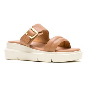 Sandalia Para Mujer Cuero Uplift 2-Band Marron Hush Puppies