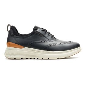 Zapato Para Hombre Cuero Excel Wingtip Negro Hush Puppies