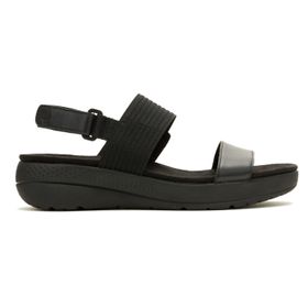 Sandalia Para Mujer Cuero Breathe Gore Negro Hush Puppies