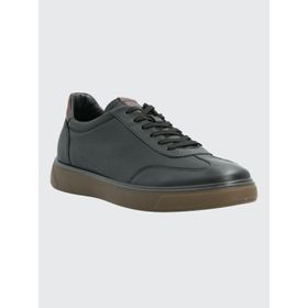 Zapatilla Para Hombre Cuero Bloor Negro Hush Puppies
