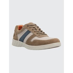 Zapatilla Para Hombre Cuero/Textil Spinal Wave Café Hush Puppies
