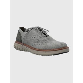 Zapato Para Hombre Textil/Cuero Smart Knit Wingtip Gris Hush Puppies