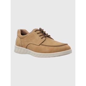 Zapato Para Hombre Cuero Spinal Broke Café Hush Puppies