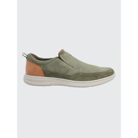 Slip On Para Hombre Cuero Robson Verde Hush Puppies
