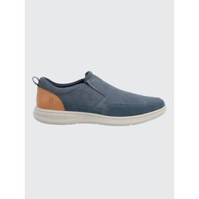 Slip On Para Hombre Cuero Robson Azul Hush Puppies