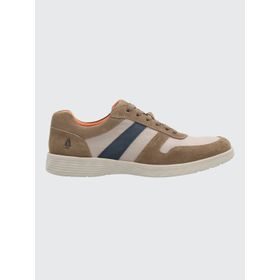 Zapatilla Para Hombre Cuero/Textil Spinal Wave Café Hush Puppies