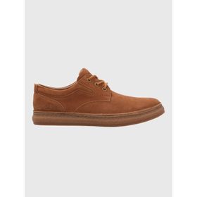 Zapatilla Para Hombre Cuero Gared Café Hush Puppies