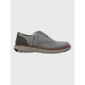 Zapato Para Hombre Textil/Cuero Smart Knit Wingtip Gris Hush Puppies