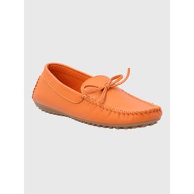 Mocasín Para Mujer Cuero Tado Naranjo Hush Puppies
