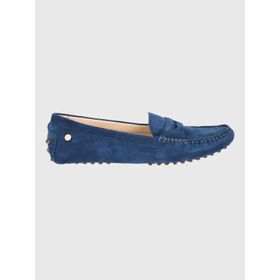 Mocasín Para Mujer Cuero Band Azul Hush Puppies
