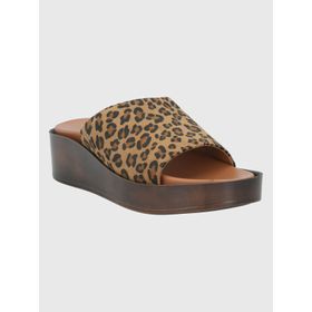 Sandalia Para Mujer Cuero depp Leopardo Hush Puppies