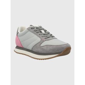 Zapatilla Para Mujer Cuero Bliss Sun Gris Hush Puppies