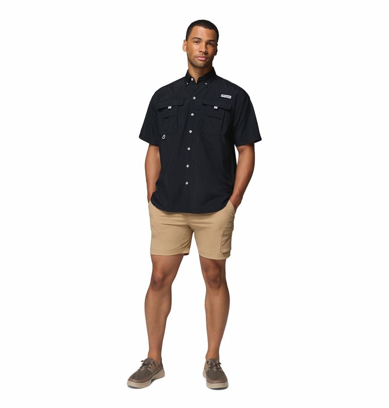 Camisa-Para-Hombre-Manga-Corta-PFG-Bahama™-II-Negra-Columbia