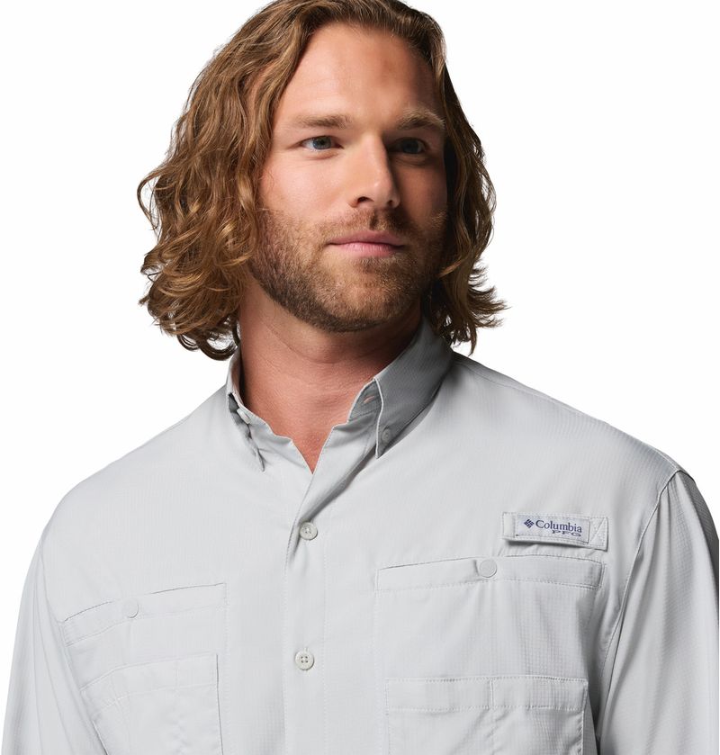 Camisa-Para-Hombre-Manga-Larga-PFG-Tamiami™-II-Gris-Vestuario