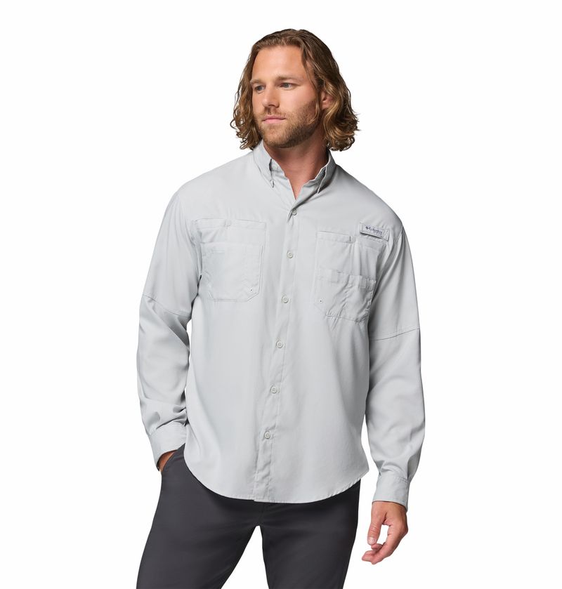Camisa-Para-Hombre-Manga-Larga-PFG-Tamiami™-II-Gris-Vestuario
