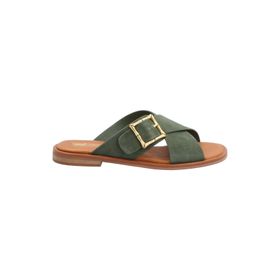 Sandalia Para Mujer Cuero Doha Verde Rockford