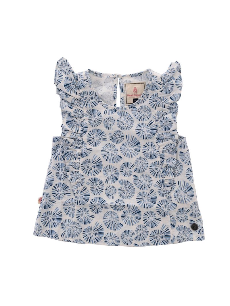 Polo-Para-Niña-Manga-Corta-Algodon-Enna-Celeste-Hush-Puppies-Kids