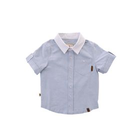 Camisa Para Niño Manga Corta Algodón Coburgo Celeste Hush Puppies Kids