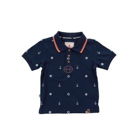 Polo Para Niño Manga Corta Algodón Bonn Azul Hush Puppies Kids