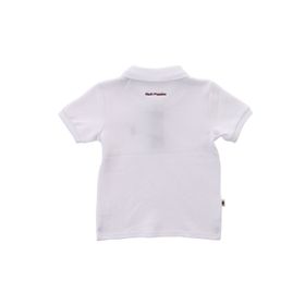 Polo Para Niño Manga Corta Algodón Pique Blanco Hush Puppies Kids
