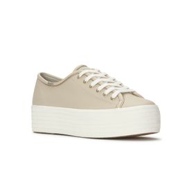 Zapatilla Para Mujer Cuero Triple Up Leather Beige Keds