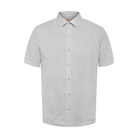 Camisa Manga Corta Lino Orgánico Para Hombre Linjerpro Gris Rockford