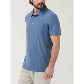 Polo Manga Corta Poliéster Reciclado Para Hombre Trento Azul Rockford