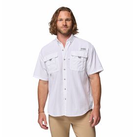 Camisa Para Hombre Manga Corta PFG Bahama™ II Blanca Vestuario