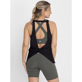 Polo Sin Mangas Para Mujer Tank Cloe Negro Bsoul