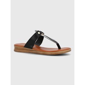 Sandalia Para Mujer Sintetico Furdo Negro Hush Puppies