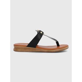 Sandalia Para Mujer Sintetico Furdo Negro Hush Puppies