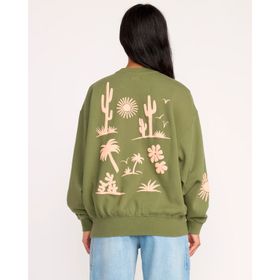 Polera Para Mujer Polera Sun Wave Livin Kendal Crew Verde Billabong