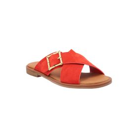 Sandalias Para Mujer Cuero Doha Rojo Rockford